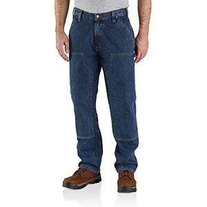 Carhartt - Losse Pasvorm Double Front Logger Jeans - Kanaal - Heren - Taille 38/lengte 34