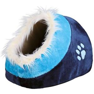 Trixie 36309 Kuschelhöhle Minou, 35 × 26 × 41 cm, dunkelblau/blau