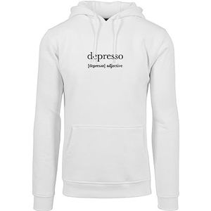 Mister Tee Heren hoodie Depresso Hoody White L, wit, L