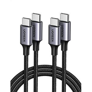 UGREEN USB C naar USB C Kabel 2 Stuks 60W PD 3.0 PPS USB C Oplaadkabel 2 Pak compatibel met iPhone 15 Pro Max Galaxy S24 S23 A55 A35 Pixel 8 MacBook Air iPad Pro/Air 2024, Steam Deck enz. (2M)