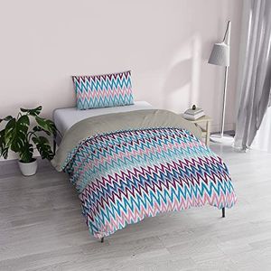 Italian Bed Linen ""Fantasy"" dekbedovertrek, bedrukte microvezel, frequenties, klein dubbel