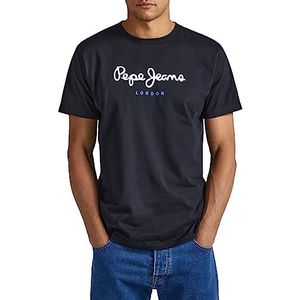 Pepe Jeans Eggo T-shirt voor heren, zwart (zwart), maat L, zwart., L