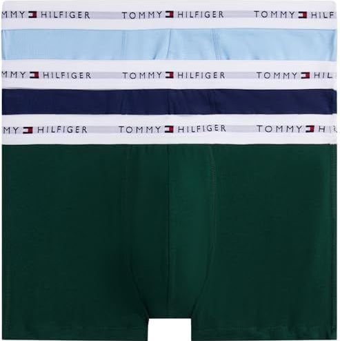 Tommy Hilfiger - Underwear Trunk 3P - Boxershorts - Orn Grn/Prp Nvy/Vess Blu - Nauwsluitend