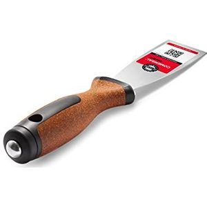 COMENSAL Droogbouwspatel 40 mm, professionele roestvrije droogbouwspatel, inclusief metalen kap, antislip kurkgreep, Made in EU