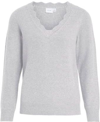 Vila - Nikolina - Trui - V-hals - Lange Mouwen - Gerecycled Polyester