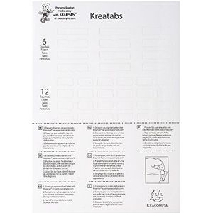 Exacompta - ref. 3212E - Wit kartonnen tabbladen 160g/m2 FSC® Kreatabs met 12 personaliseerbare tabs - gekleurde tabbladen - bedrukbaar zelfklevend etikettenvel - Formaat A4