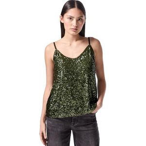 Street One - Studio F345215 - Damesblouse - Sprankelend Groen - Met Pailletten