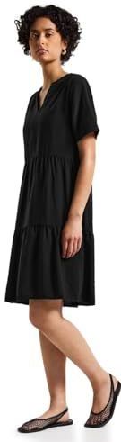 Street One - Korte Tuniekjurk - Zwart - Zijdeachtige Glans