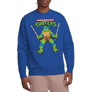 Teenage Mutant Ninja Turtles Tmnt Retro Leo Crew Sweatshirt, koningsblauw, XX-Large, Koninklijk, XXL