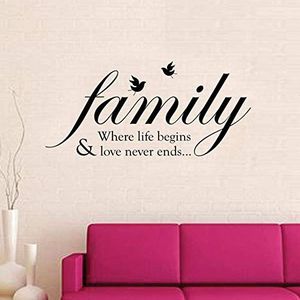 Walplus Citaat Serie Muursticker Muur Decoratie Zelfklevend Vinyl Modern Woonkamer Keuken Thuis Citaat Van De Vogels Van De Familie Zwart