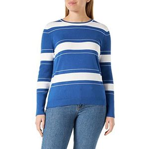 Gerry Weber dames trui, blauw/ecru/wit ring, 44