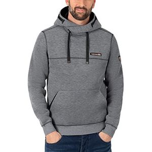 Timezone Hi-tech hoodie voor heren, dark grey melange, 3XL