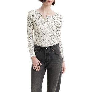 Levi's Dry Goods Henley Sweater voor dames, Jane Floral Chasm Bl, S