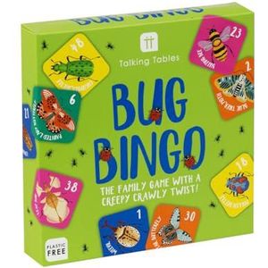 Talking Tables Family Fun Bug Bingo Educational Kids Game Insect-Themed 48 Kaarten, Katoenen tas, Potloden, Ideaal Jongens of Meisjes - Plastic Free Leeftijden 5+