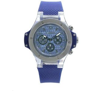 K & Bros 9525-2-650 Herenhorloge chronograaf kwarts horloge met rubberen armband