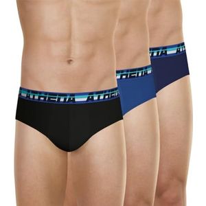 ATHENA - Set van 3 Stretch Slips - Zwart - Marine - Blauw - Katoen