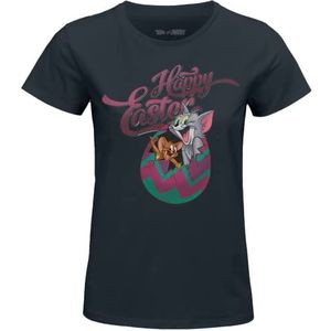 Tom&Jerry WOTOMJETS010 Happy Easter Tom And Jerry T-shirt, dames, denim, maat M, NAME?, M