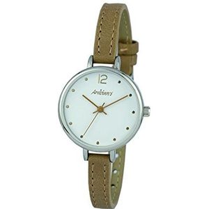 Arabians Dames analoog kwarts horloge met lederen armband DBA2254M