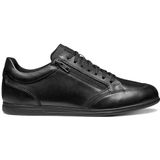 Geox - U RENAN - Sneakers - Zwart - Laag - Ritssluiting en Vetersluiting