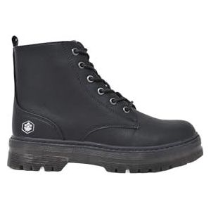 Lumberjack SGE6501 003 Elinor Enkellaarsjes voor meisjes, vetersluiting, zwart, Zwart, 29 EU