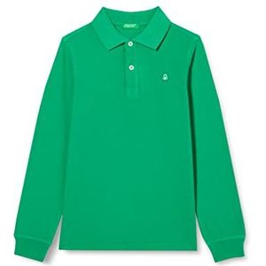 United Colors of Benetton Poloshirt met lange mouwen voor jongens, benetton 108 groen, 160 cm