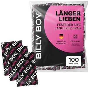 BILLY BOY condooms Langer vrijen Set van 100, 52 mm – Condooms voor een langere en intensere ervaring (1x100 stuks)
