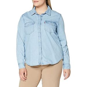 Levi's Dames Essential Western hemd, Blauw (Cool Out (2) 0001), XS