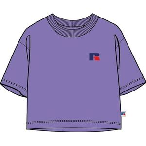 RUSSELL ATHLETIC Dames Dani-Knotted Tee T-shirt, Purple Lift, XL