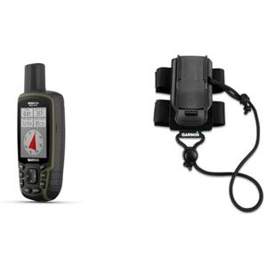 GARMIN GPSMAP 65s navigatiesysteem met meerdere navigatiesensoren en topoActive-kaarten voor Europa & GARMIN Rugzakbevestiging, Houder voor Navigatiesysteem