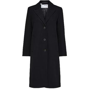 SELECTED FEMME Dames SLFALMA Wool Coat NOOS lange jas, zwart, 42, zwart, 42