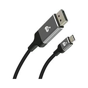 IOGEAR USB-C (M) naar DisplayPort (M) 6Ft kabel - 8K 60Hz - Compatibel met Thunderbolt 3 - G2LU3CDP22