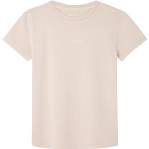 Pepe Jeans Davide Tee T-shirt voor kinderen, beige (base beige), 12 jaar