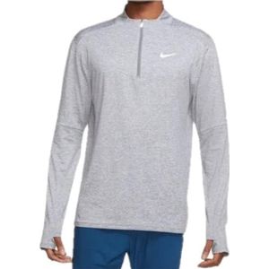 Nike M Nk DF Elmnt Top Hz lang shirt voor heren, Rookgrijs/grijs/grijs/reflecterend zilver, XXL