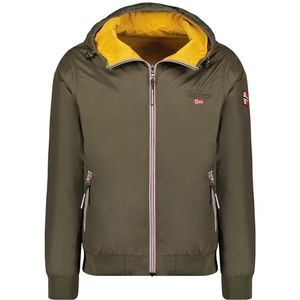 Geographical Norway Arrivialama Heren - Warme gewatteerde jas voor heren, herfst, winter, warme jas, winddicht, lange mouwen, gevoerd, heren (Kaki L), Kaki, L