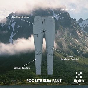 Haglöfs 606251_216 ROC Lite Slim Sportbroek Dames Steel Blue maat 36 (Italië)