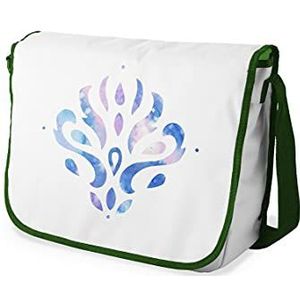 Bonamaison Digitaal bedrukte Messenger schooltas met kaki riem voor meisjes en jongens, boodschappentassen voor scholieren, schoudertassen, grootte: 29x36 cm
