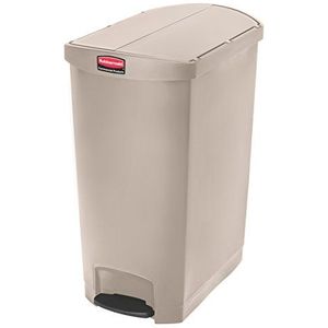 Rubbermaid Commercial Products 1883553 Step-On afvalbak, hars, pedaal aan zijkant, 90 liter - beige