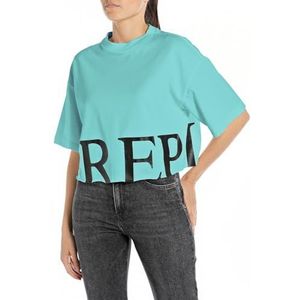 Replay T-shirt voor dames, 337 Amalfi Green, M
