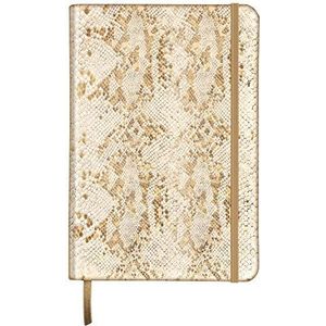 Clairefontaine 400107C - een zacht notitieboek Celeste 144 gelinieerde pagina's, 14,8 x 21 cm, 90 g, elastiek, omslag van echt lamsleer, met speciale effecten, lazer goud