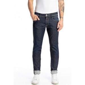 Replay Anbass Recycled Jeans voor heren, 007, donkerblauw, 34W x 32L