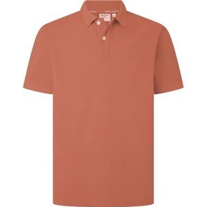 Pepe Jeans Nieuw Oliver Gd Polo voor heren, Oranje (Cederhout Bruin), XL