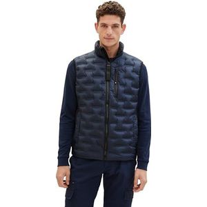 TOM TAILOR Heren 1038906 vest, 10668-Sky Captain Blue, XXL, 10668 - Sky Captain Blue, XXL