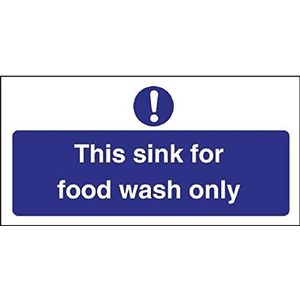 Voedsel Wassen Alleen Teken Kennisgeving Veiligheid Plaque Poster Display Commerciële 230X90mm