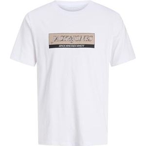 Jack & Jones - Shirt JORINWOOD - Chamois - Donkerbruin - Wit