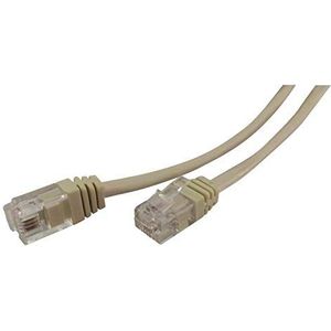Waytex 39080 ADSL-kabel RJ11 stekker naar stekker, 3 m, beige