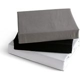 Kono Beddengoed - geborsteld microvezel hoeslaken - 30 cm diepte tas (zwart, 90x200cm)
