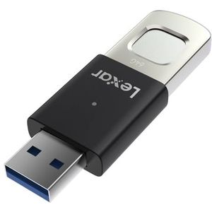 Lexar JumpDrive Fingerprint F35 PRO 256 GB USB 3.0-flashdrive, tot 400 MB/s lezen/350 MB/s schrijven, flashdrive, 10 vingerafdruk-ID's toegestaan, Memory Stick (LJDF35P256G-RNBNG)