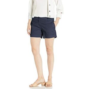 Nautica Dames Comfort Tailored Stretch Katoen Effen en Nieuwigheid Short, marineblauw, 30
