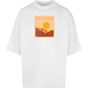 Merchcode Heren T-shirt Peanuts - Nevada Enorme Tee, Oversized Fit, Katoen 100 Percent, M, wit, M