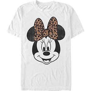 Disney Classic Mickey - Modern Minnie Face Leopard Unisex Crew neck T-Shirt White M